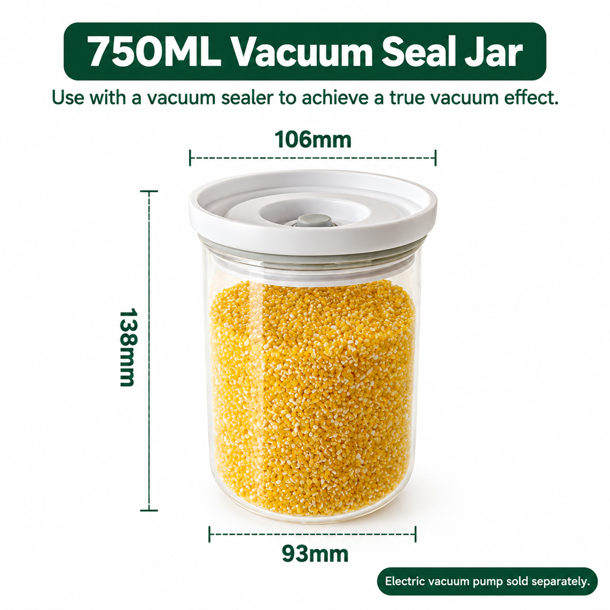 StillPantry™ Vacuum Glass Container